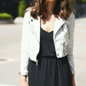 Aeropostale Light Wash Biker Jacket Size Large